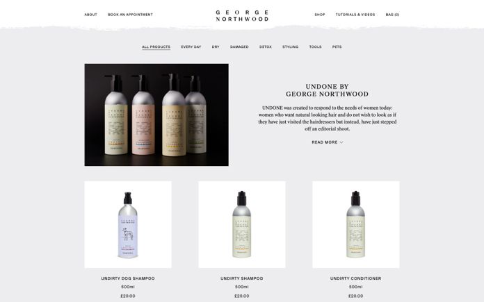 George Northwood website – Shopify e-commerce development
